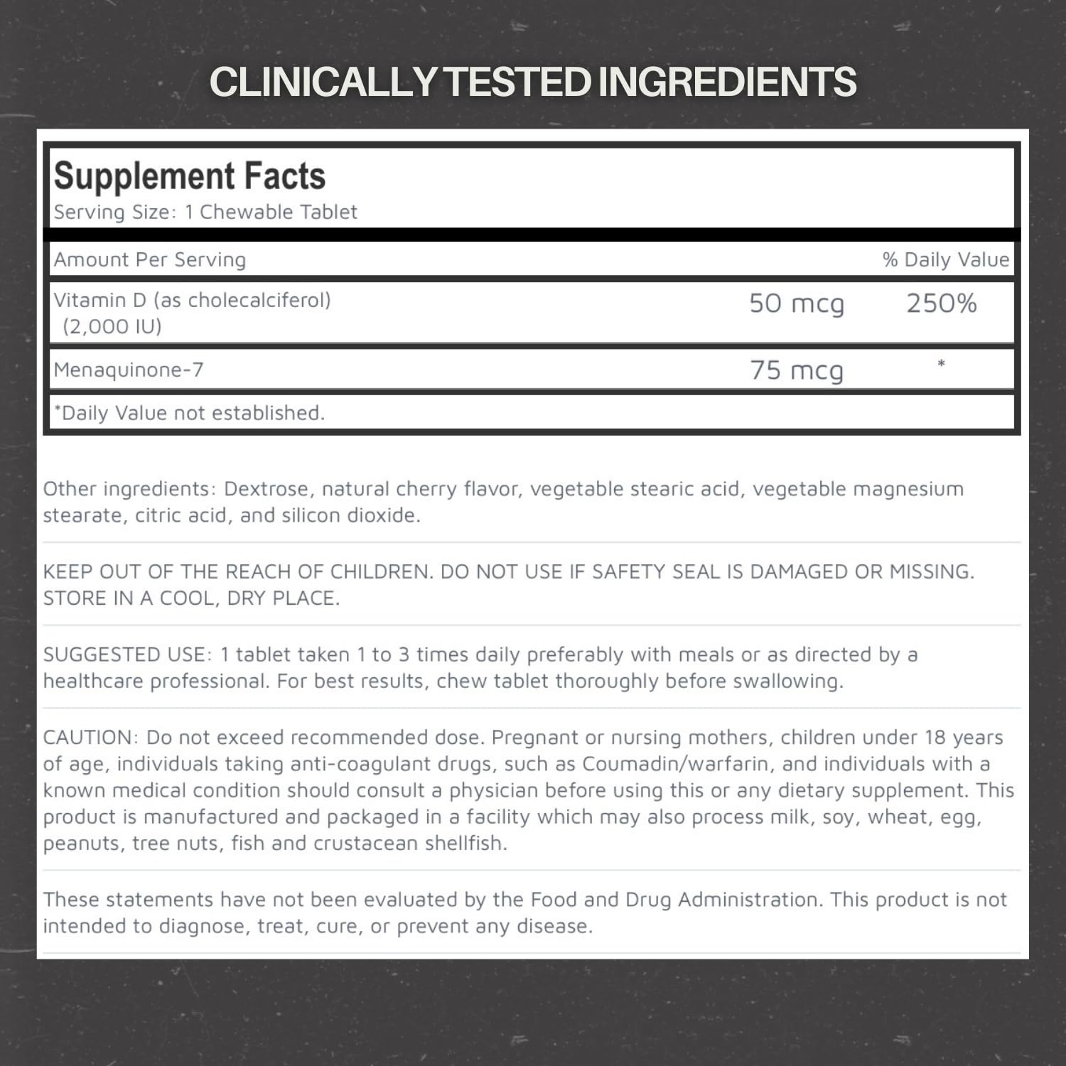 ALNIMA Halal Vitamin D3 + K2 – Daily Nutrient Support Formula | 90 Tablets | Made in USA