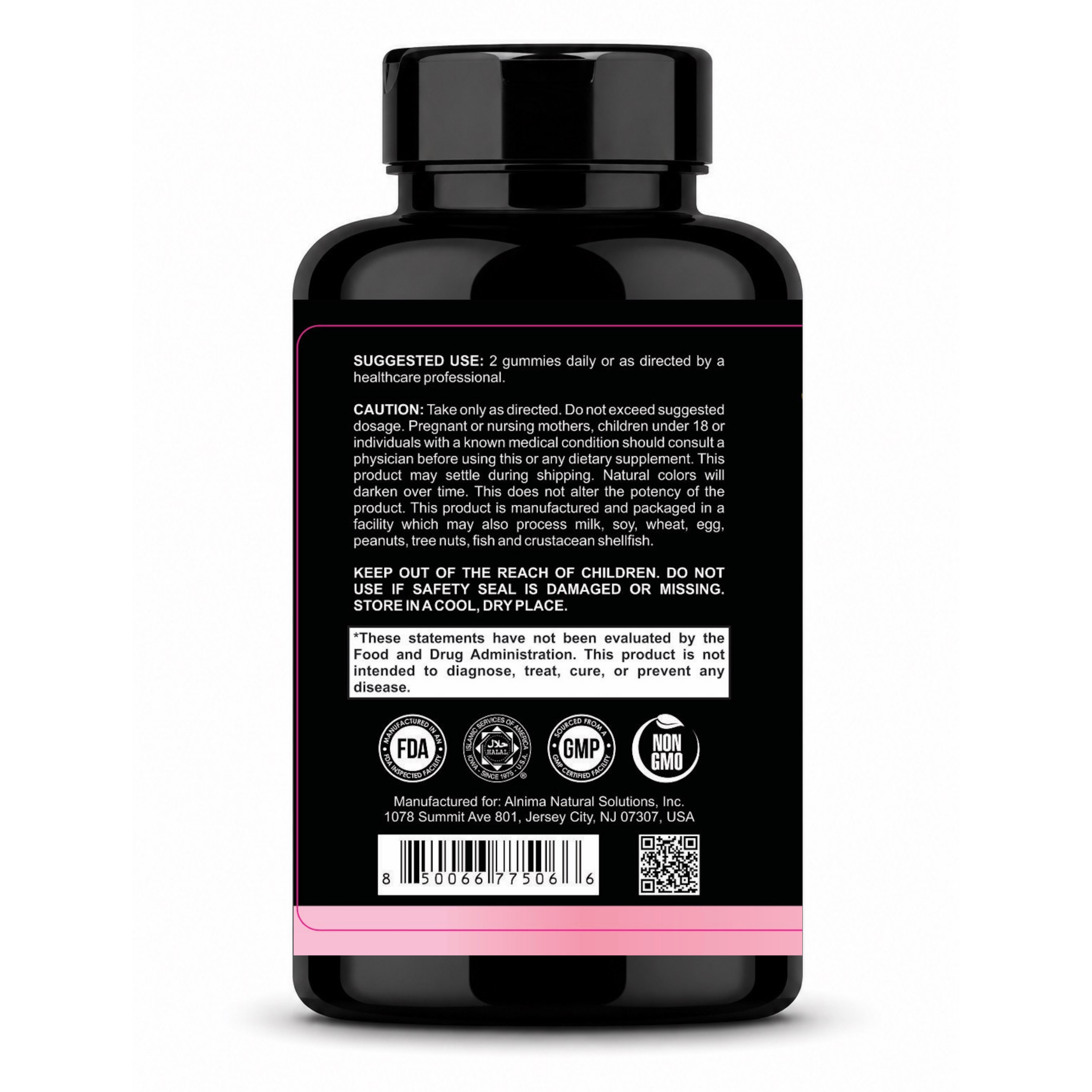 Hair, Skin & Nails Gummies with Collagen & Biotin – Alnima | Beauty Support for Women | Halal Certified | 60 Gummies – Halal Certified, Non-GMO, Made in USA