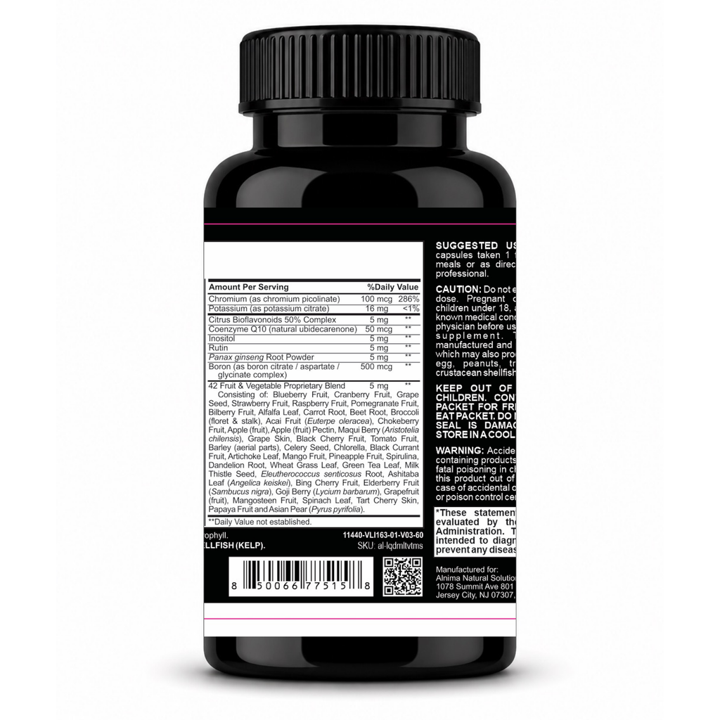 Multivitamin Complex Liquid Capsules – Alnima | Daily Nutritional Support | Halal Certified | 60 Liquid Capsules | Made in USA