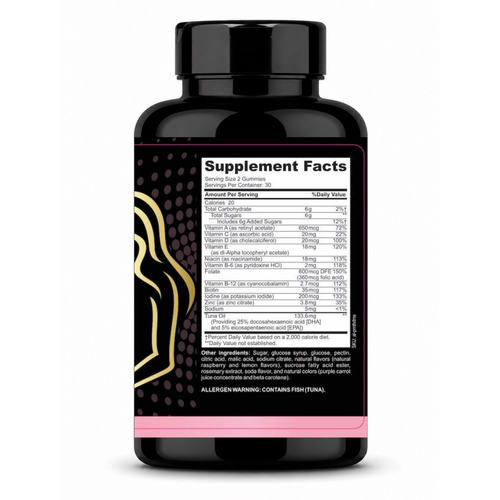 Prenatal Multivitamin Gummies – Alnima | DHA & Essential Nutrients | Halal Certified | 60 Gummies | Made in USA